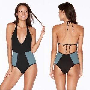 L*Space Ridin' High Fireside One Piece Bathing Suit Swimsuit Colorblock